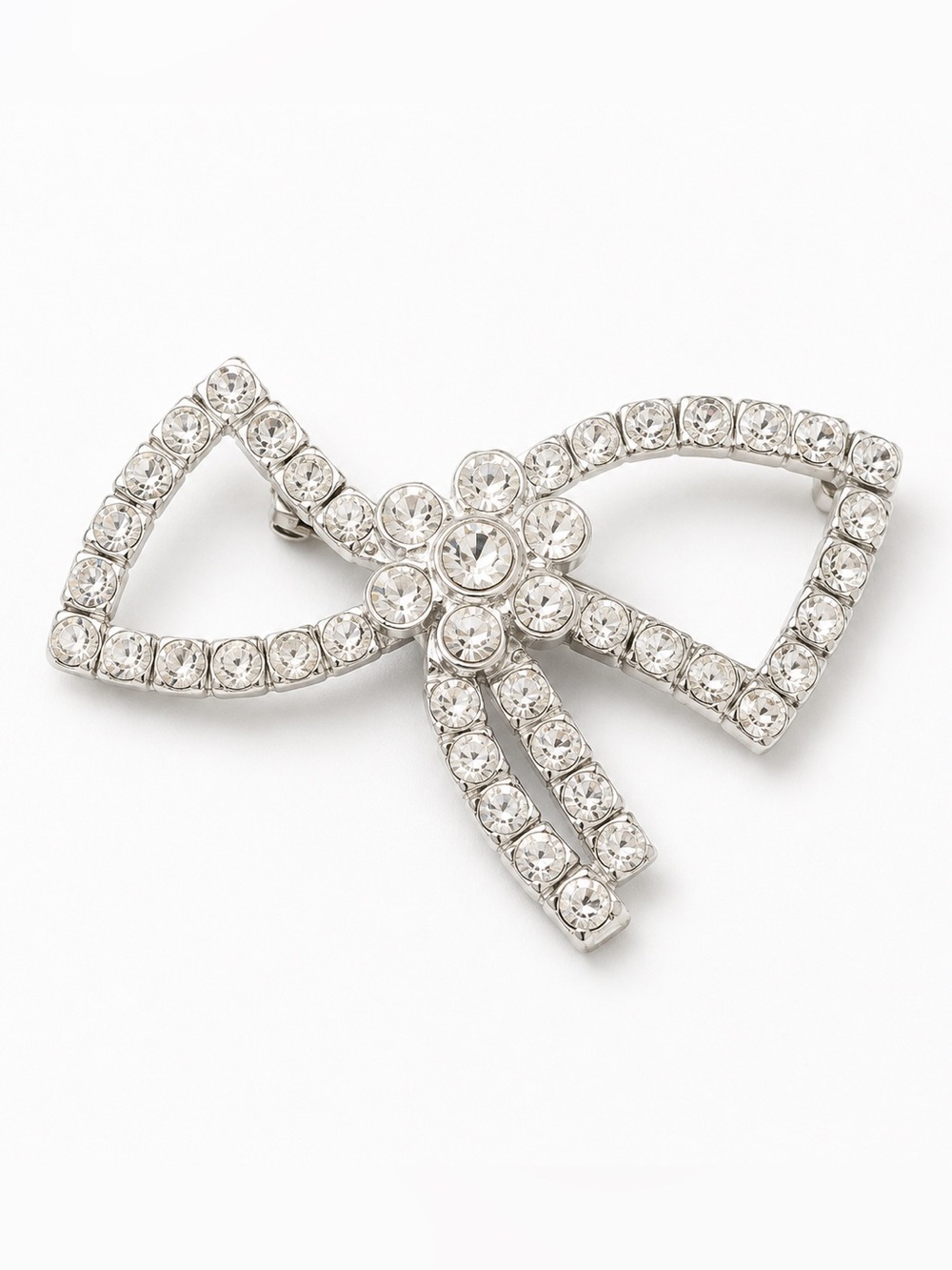 Vintage Crystal Bow brooch